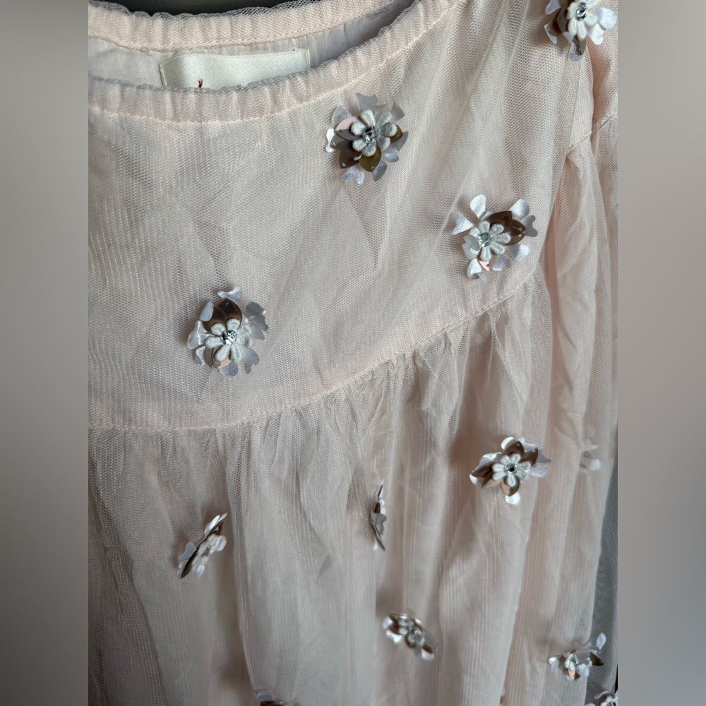 Elegant Cream Floral Maxi Skirt - Picture 3 of 6